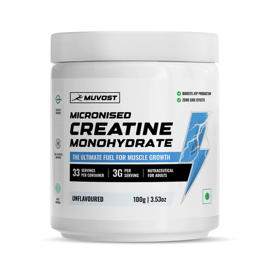 Muvost Micronised Creatine Monohydrate (100g, 33 Servings)