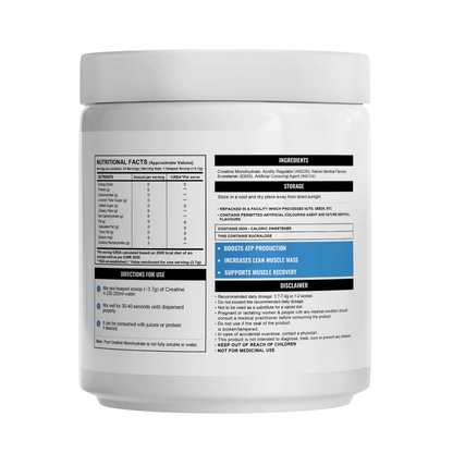 Muvost Pure Micronised Creatine Monohydrate (122g, 33 Servings) Fruit Fusion